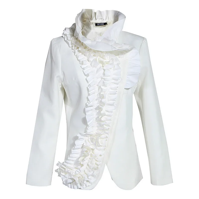 

Женский Повседневный приталенный Блейзер, однотонный черный плиссированный пиджак с длинным рукавом, Z084, весна-лето 2021