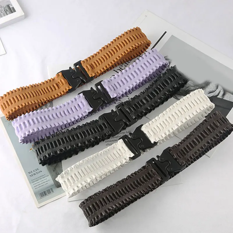 

Пояс Женский, широкий, эластичный, модный, однотонный, со складками, декоративный пояс