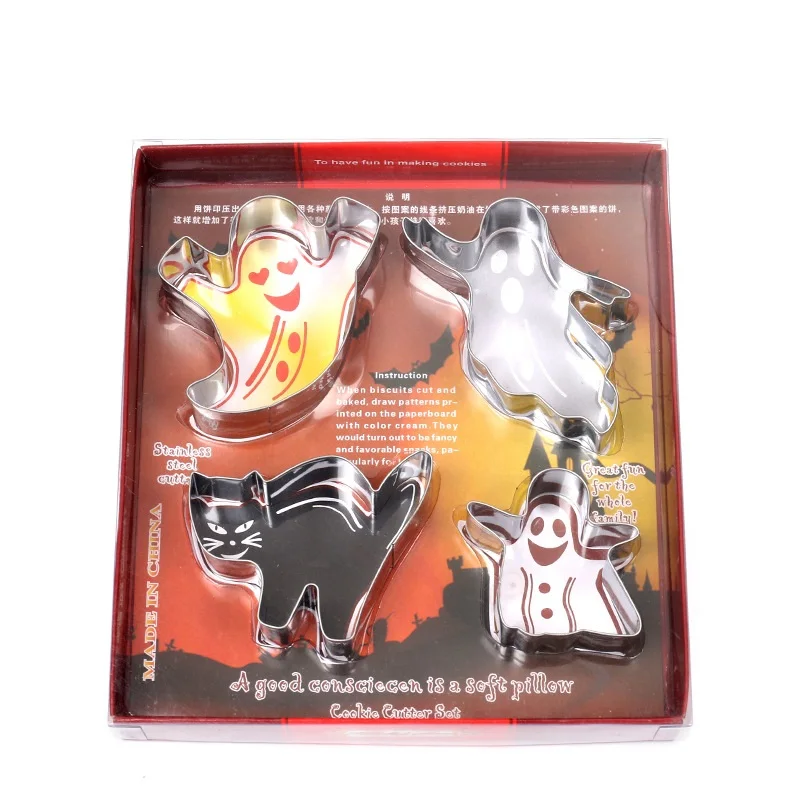 4 шт./компл. резак для печенья на Хэллоуин из нержавеющей стали|Принадлежности