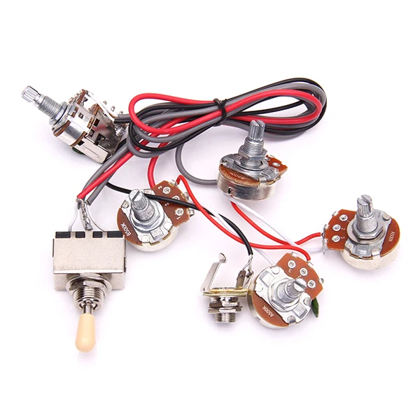 

Guitar Prewired Wiring Harness Set w/ 2-Volume 3-Way Switch for