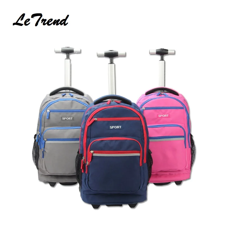 Новый водонепроницаемый рюкзак на колесиках для школьников сумка багажа с