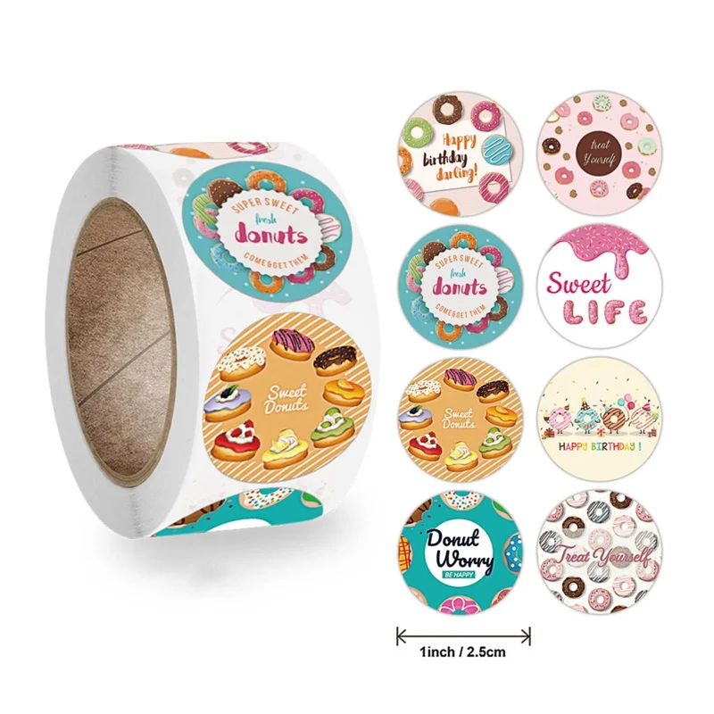 

500 Pcs/roll Children Happy Birthday Label Sticker Birthday Party Card Decoration Gift Sealing Stickers