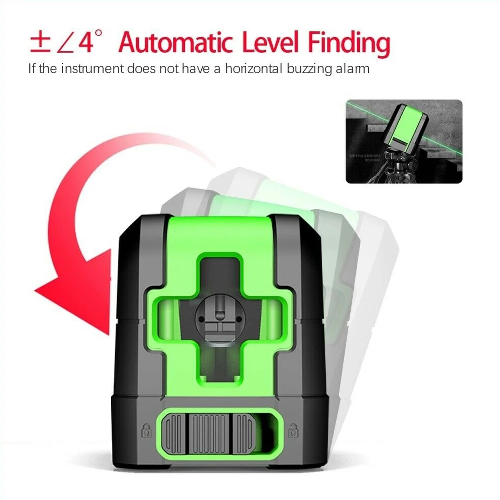 Лазер SNDWAY уровень 2 линии зеленый/красный вращающийся на 360 градусов