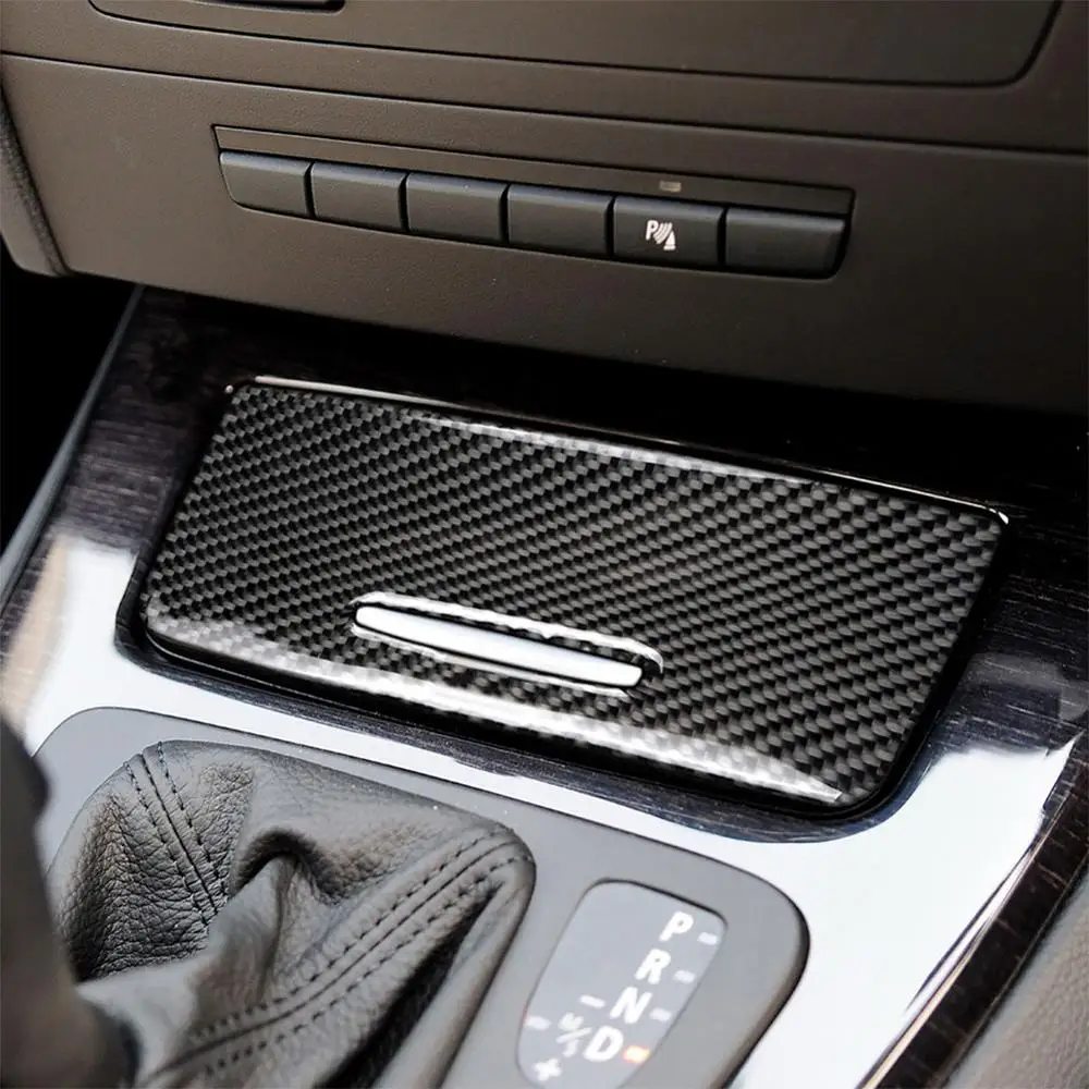 

Car Styling Carbon Fiber Sticker Interior Car Storage Box Panel Trim Cover Decals For BMW E90 E92 E93 3 Series 2005-2012