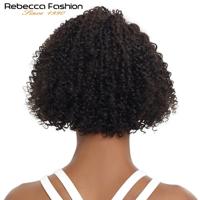 Парик Ребекка с кружевной частью короткий парик коротким Бобом афро кудрявые