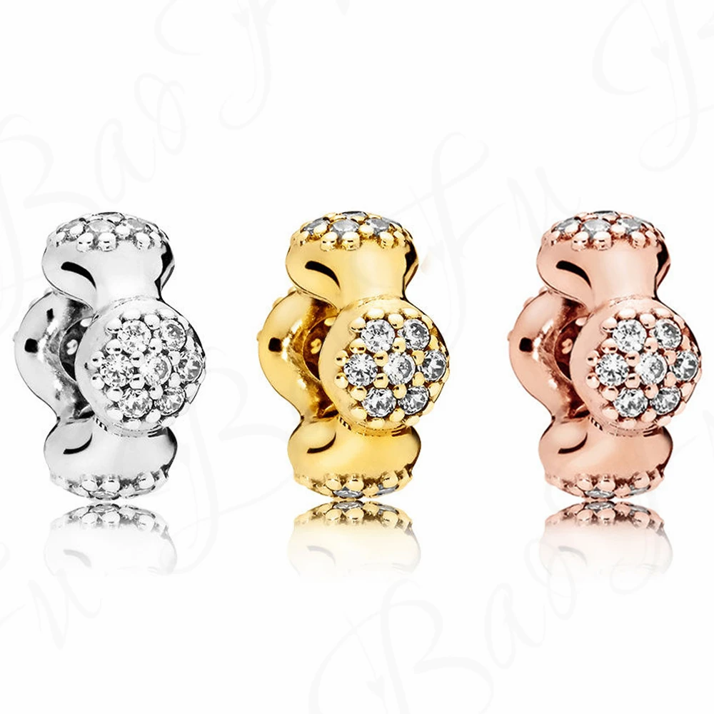 

Baofu 925 пробы серебряные бусины из бисера маленькие Изоляционные Бусины Блестящий горошина-образная Прокладка подходит для оригинального же...