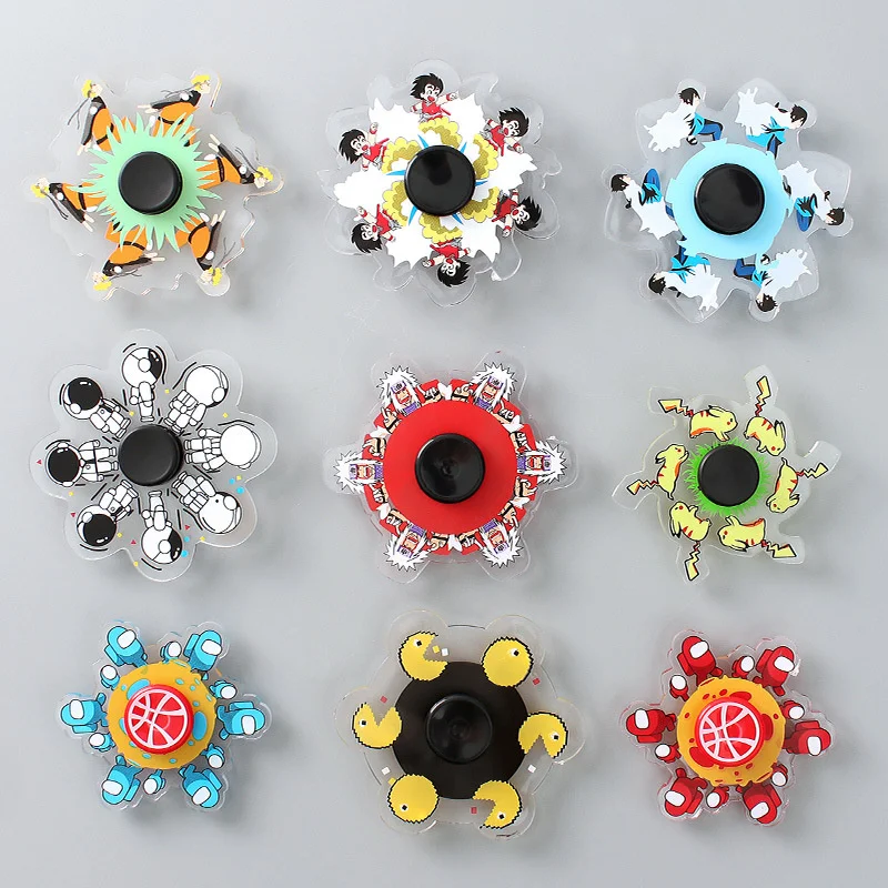 

New Whirling Animation Fidget Spinner Cartoon Anime Run Dynamic Hand Spinner for Children Adult Stress Relief Toys