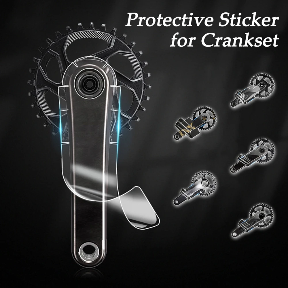 

3pcs MTB Bicycle Crank Transparent Protective Film Cycling Accessories Universal Mountain Bike Tooth Crankset Protector Stickers