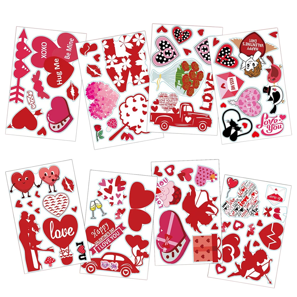 

Valentine's Day Dwarf Dwarf Static Sticker Window Stickers Party Wedding Clings Anniversary Decorations Holiday Decoration