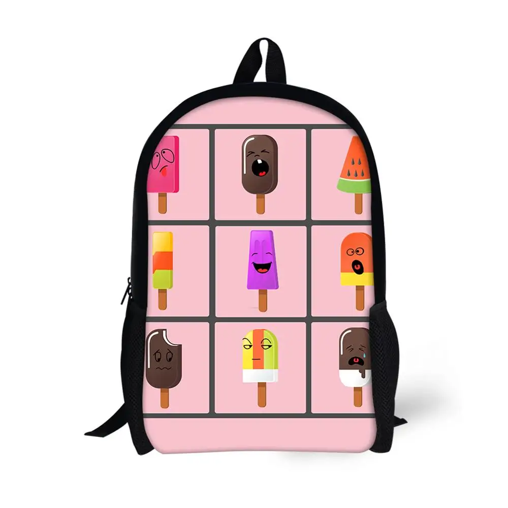 Модный рюкзак с милым мороженым детские школьные сумки индивидуальным рисунком