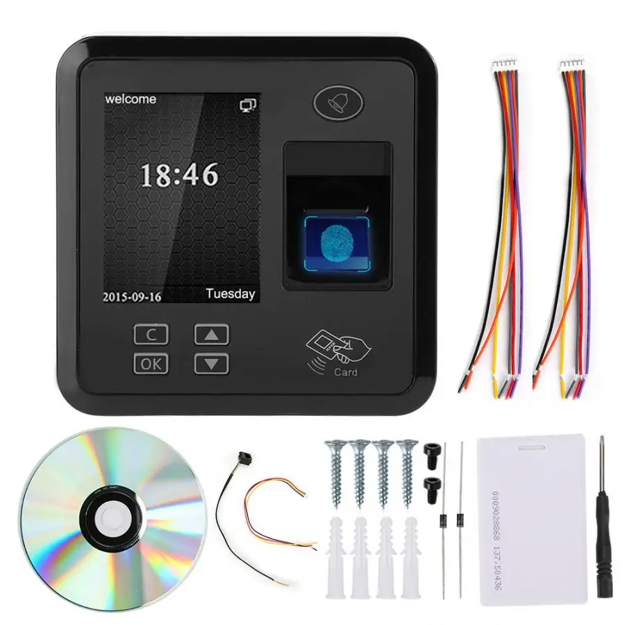 Устройство распознавания отпечатков пальцев TCP IP 2.4in TFT 125 кГц RFID карта система