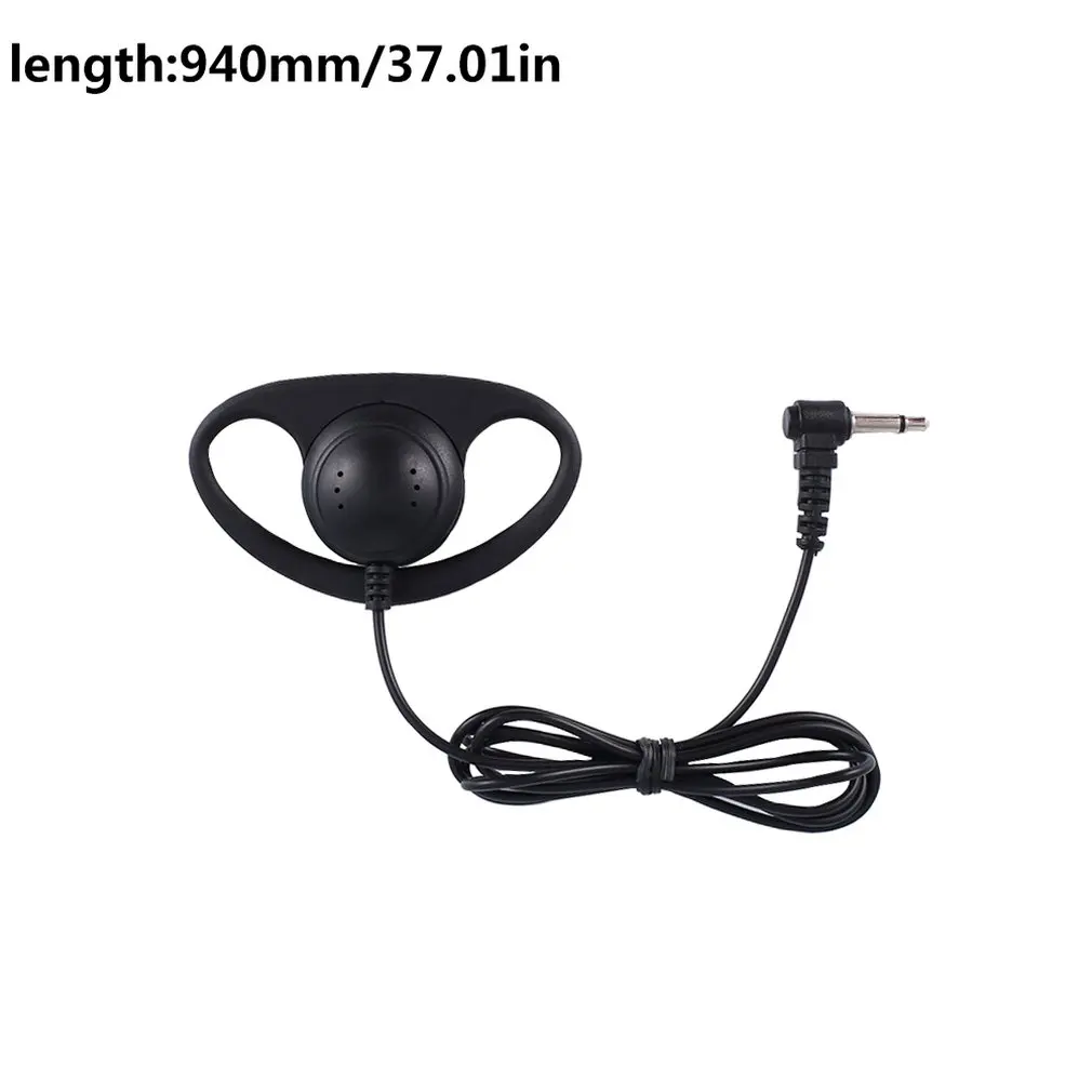 

1 PC 3.5mm Jack D-Shape Listen Only Earpiece Headset For Two Way Radios Walkie Radio Headphones