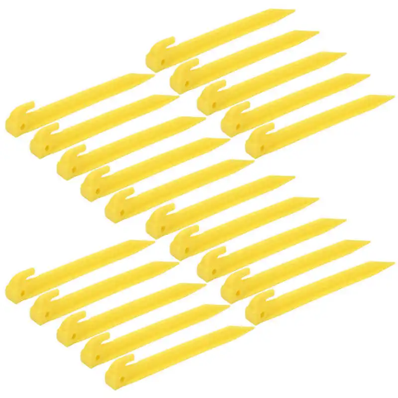 Practical 20pcs 9'' Heavy Duty Plastic Camping Awning Tent Pegs Portable Canopy Sand Ground Stakes Building | Спорт и