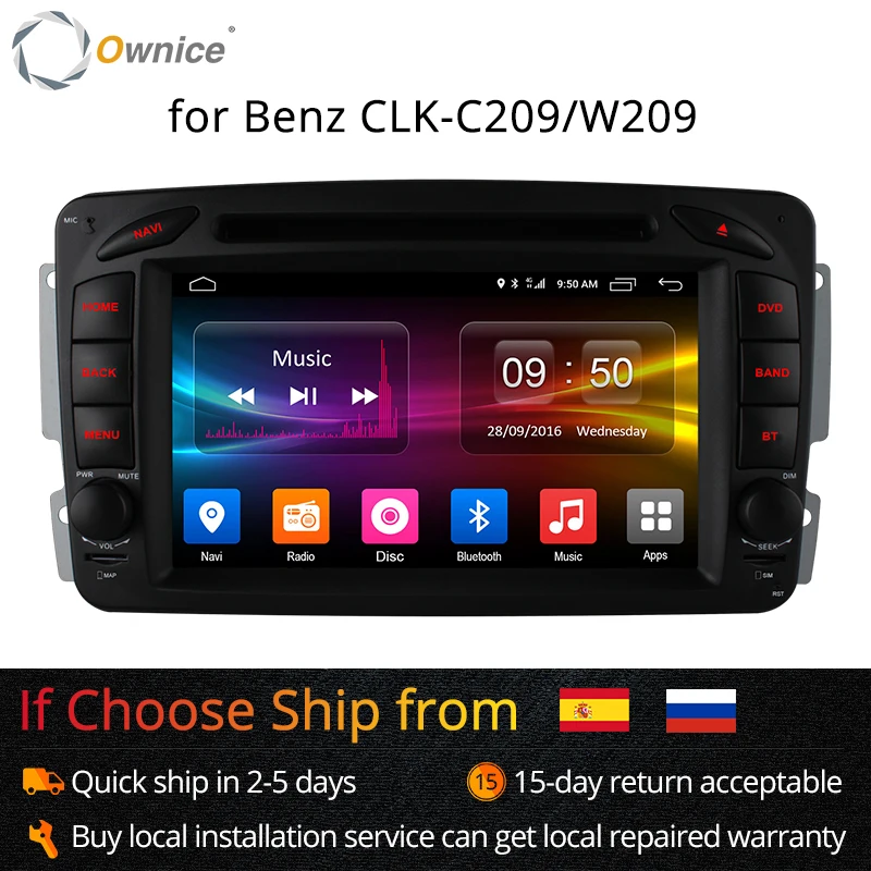 4G SIM LTE Android 6 0 Восьмиядерный автомобильный DVD плеер GPS для Mercedes W209 W203 W168 M ML W163 W463 Viano