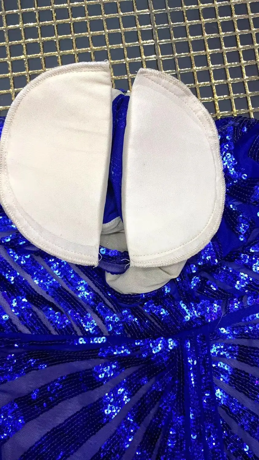 

2019 New Women blue sequined v neck long sleeve dress Bodycon Celebrity evening Party vestido Bandage dresses