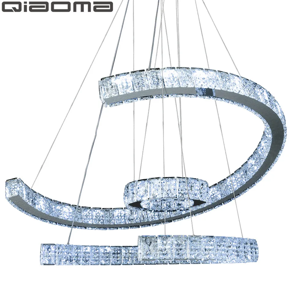 Современная светодиодная кольцевая хрустальная люстра s подвесные светильники