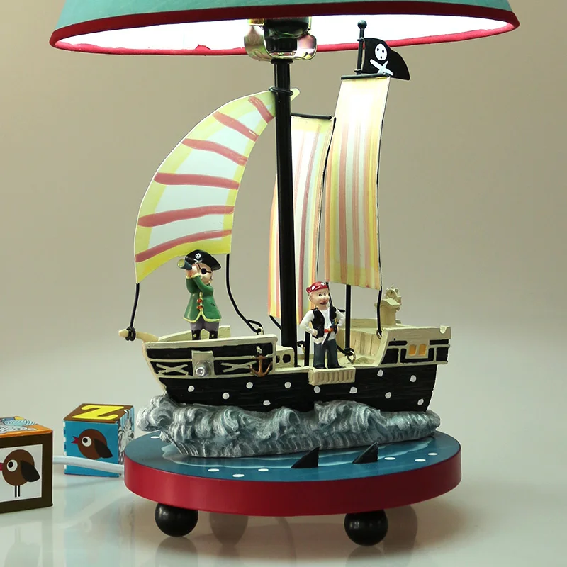 Настольная лампа пиратский корабль прикроватный декоративный светильник для