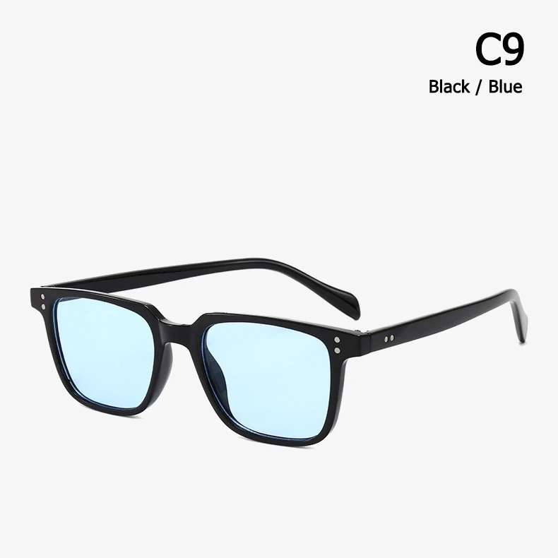 C9 Black Blue JackJad, модные крутые солнцезащитные очки NDG, квадратные, винтажные, с заклепками, в два точки, фирменный дизайн, солнцезащитные очки Oculos De Sol 3246 - Цвет линз: C9 Black Blue