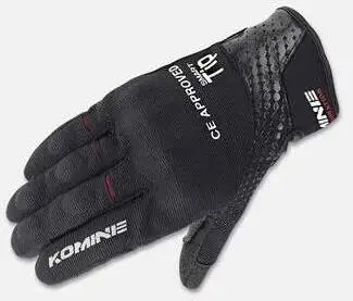 

Komine GK-176 CE Protect Mesh Gloves Motorbike Motocross Riding GK 176 Black White Red Gloves