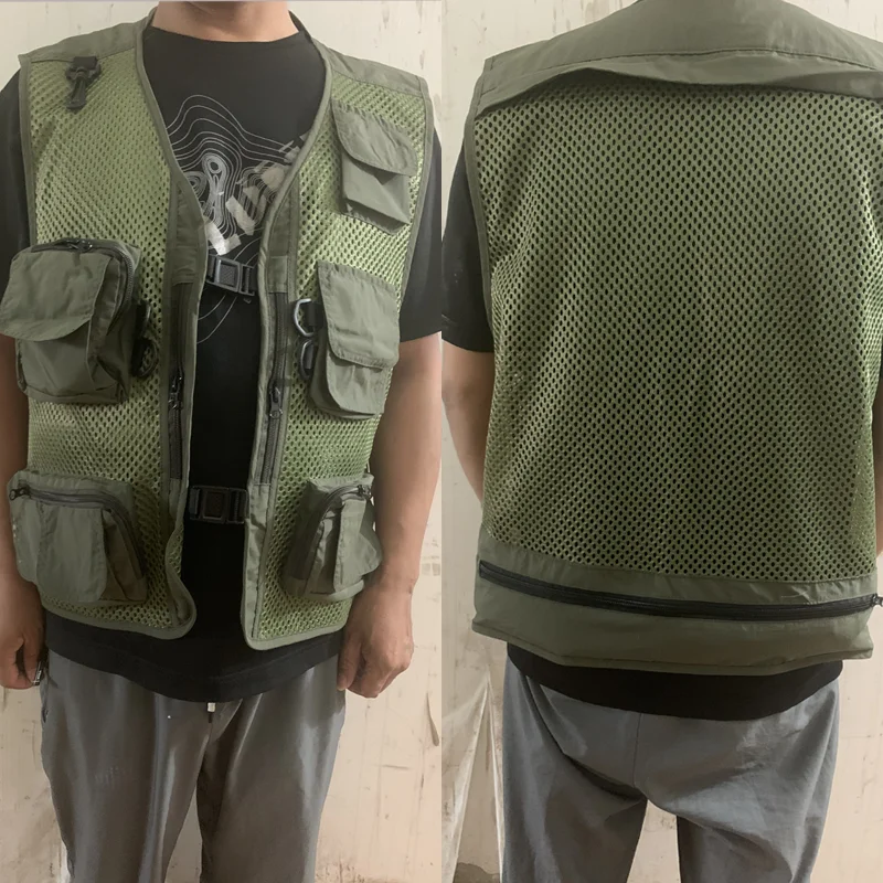 

Outdoor Fishing Vest Fishing Jacket Ultralight Multi Pocket Mesh Jackets Hiking Vest Camping Vest Mesh Waistcoat -40
