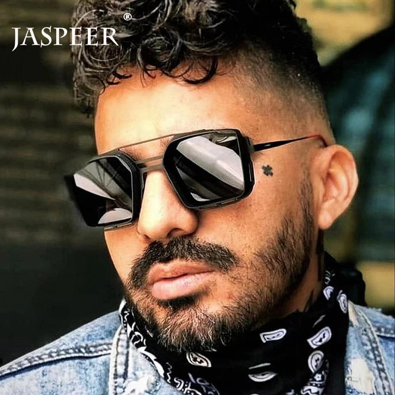 

Квадратные Солнцезащитные очки JASPEER, мужские солнцезащитные очки в стиле стимпанк, Ретро панк, Модные Винтажные Солнцезащитные очки, мужски...