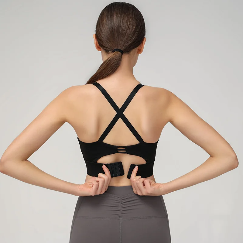 

Women Sports Underwear Shockproof Running Push Up Beauty Back Tracksuit Vest High Strength Quick-drying Workout Fitness Bra