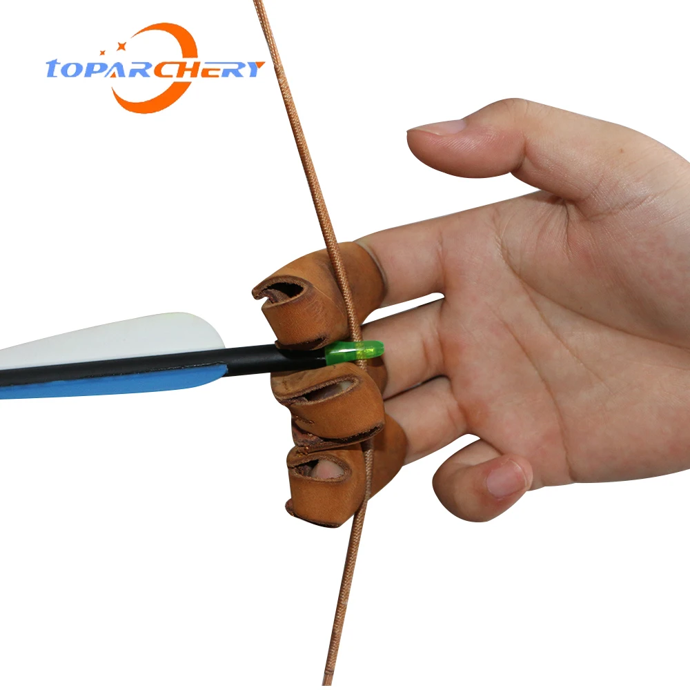 Защита для пальцев Защитная перчатка трех профессиональный лук стрельбы из лука