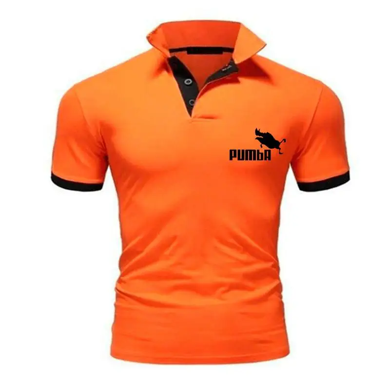 Рубашка-поло мужская с коротким рукавом Повседневная дышащая деловая лацканами