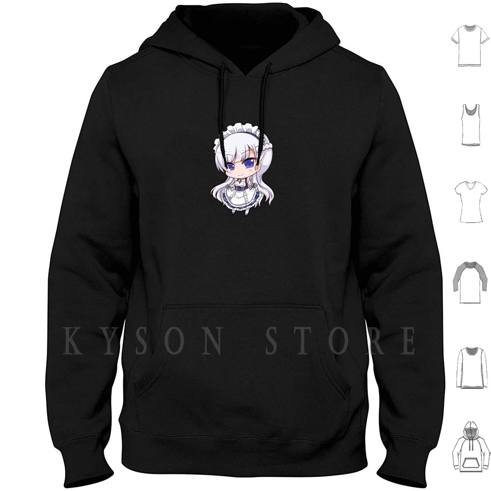 

Belfast Chibi Hoodie long sleeve Cotton Azur Lane Anime Azur Lane Atago Manga Akagi Enterprise Waifu Azur Lane