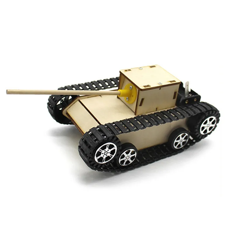 Smart DIY Robot Tank STEAM Educational Kit Toy for Children Boys &amp Girls Outdoor Model Toys Gift Wood + Plastic | Игрушки и хобби