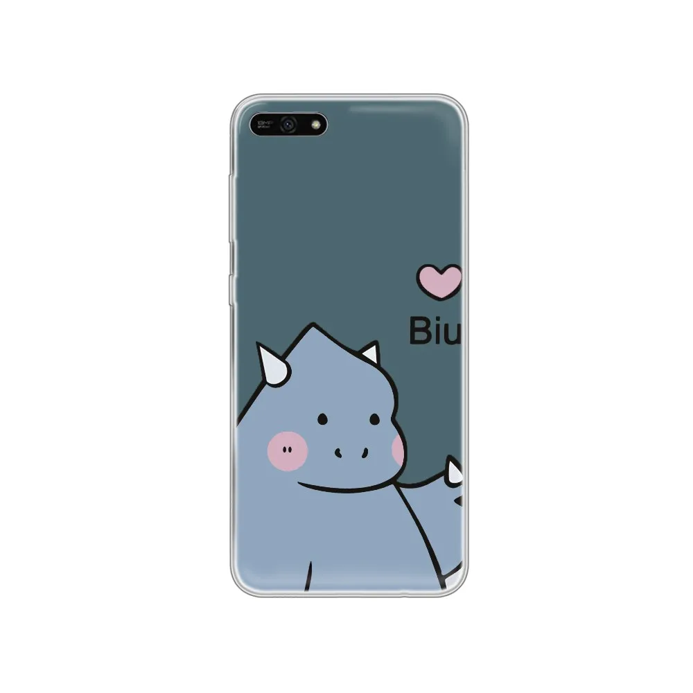 Модные Peach авокадо динозавр Etui Прозрачный чехол для мобильного телефона HUAWEI honor