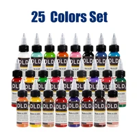 dld 15mlbottle 25 colors tattoo ink for body art professional permanent micropigmentation pigment tattoo ink set supplies