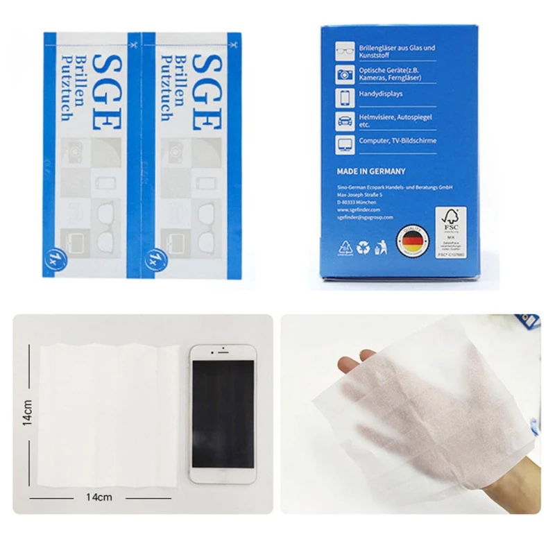 

52Pcs Glasses Anti-Fog Wipes Individually Wrapped Disposable Defogger Eyeglass Wipe Pre-moistened Antifog Lens Wipes Kit