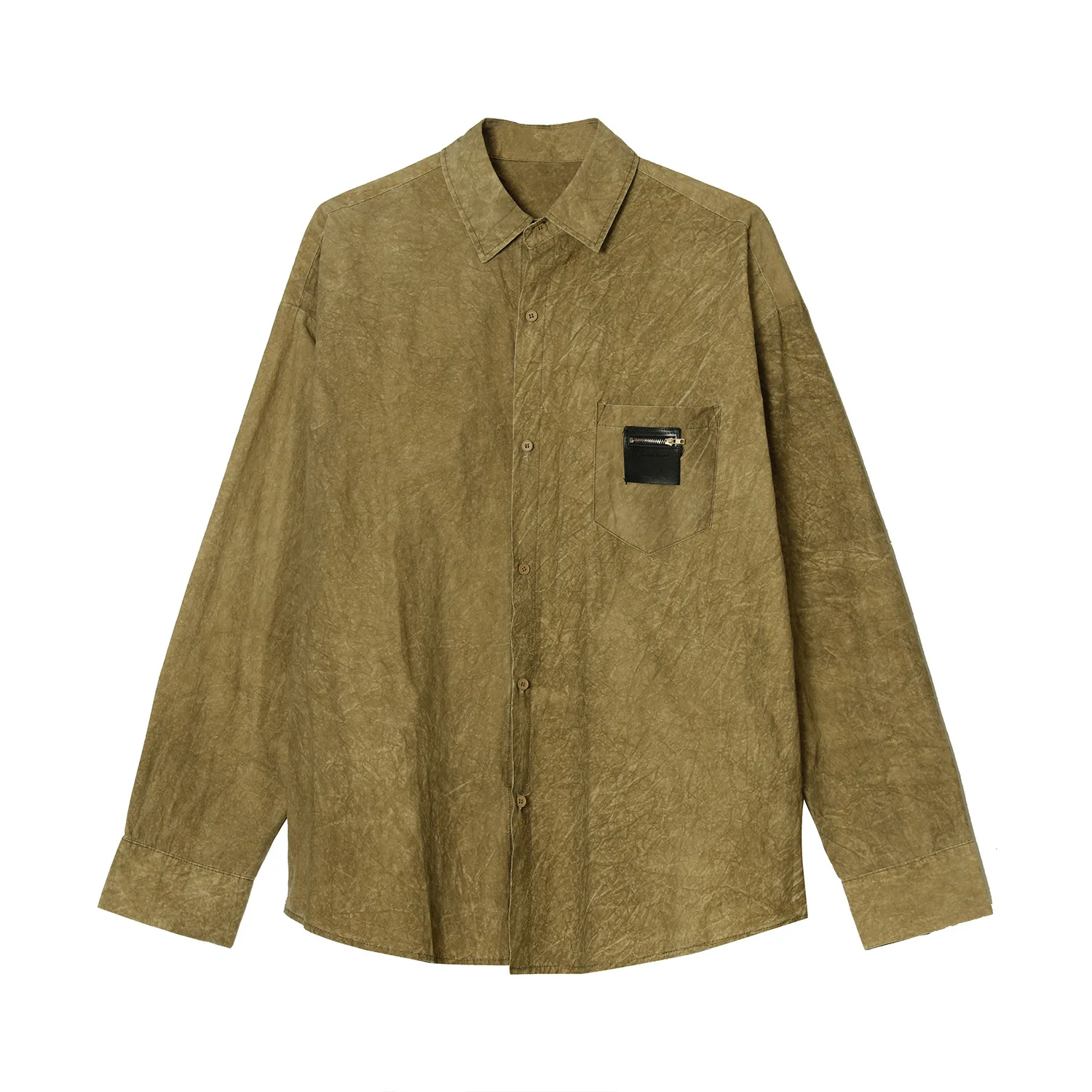 

MTL men's clothing - 2021 spring new Korean version loose and versatile solid color ins trend design shirt for men