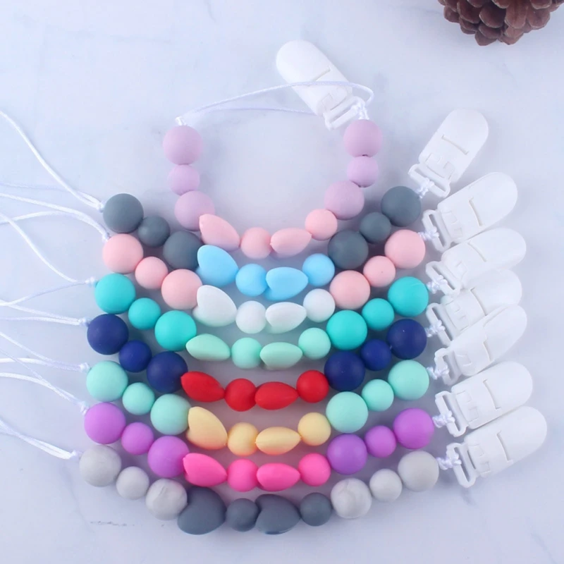 

Baby Care Universal Holder Leash For Pacifiers Nipples Clip Chain Infant Child Soother Beaded Chains Teethersw