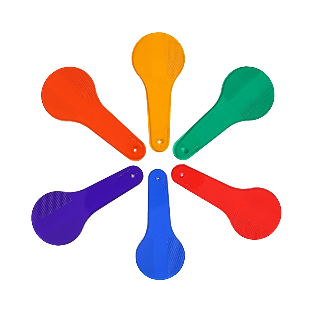 

1 Set of 6PCS Kids Color Learning Transparent Color Plate Plastic Colour Plate Bright Color Slice Early Educational for