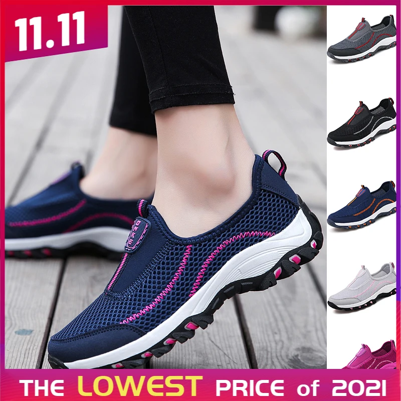 

Casual Sneakers Non-slip Sport Shoes Male Sneakers Mesh Beathable Walking Shoes Light Slip-on Footwear
