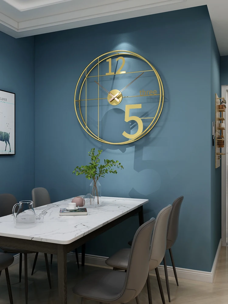 

Metal Modern Design Wall Clock Minimalist Luxury Silent Living Room Wall Clock Nordic Design Reloj Pared Wall Decoration DL60WC