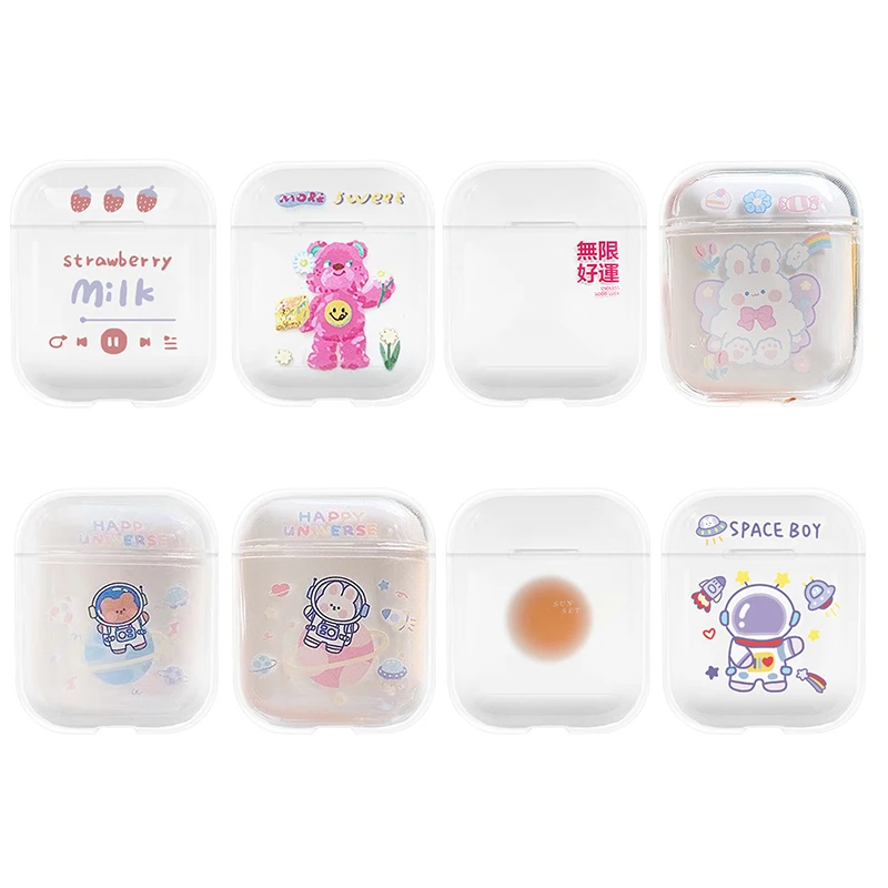 

2021 New Cartoon Soft TPU Case For Apple Airpods Pro Cover Luxury Clear Earphone Case For Airpods 2 1 Headset Box Air Pod Pro