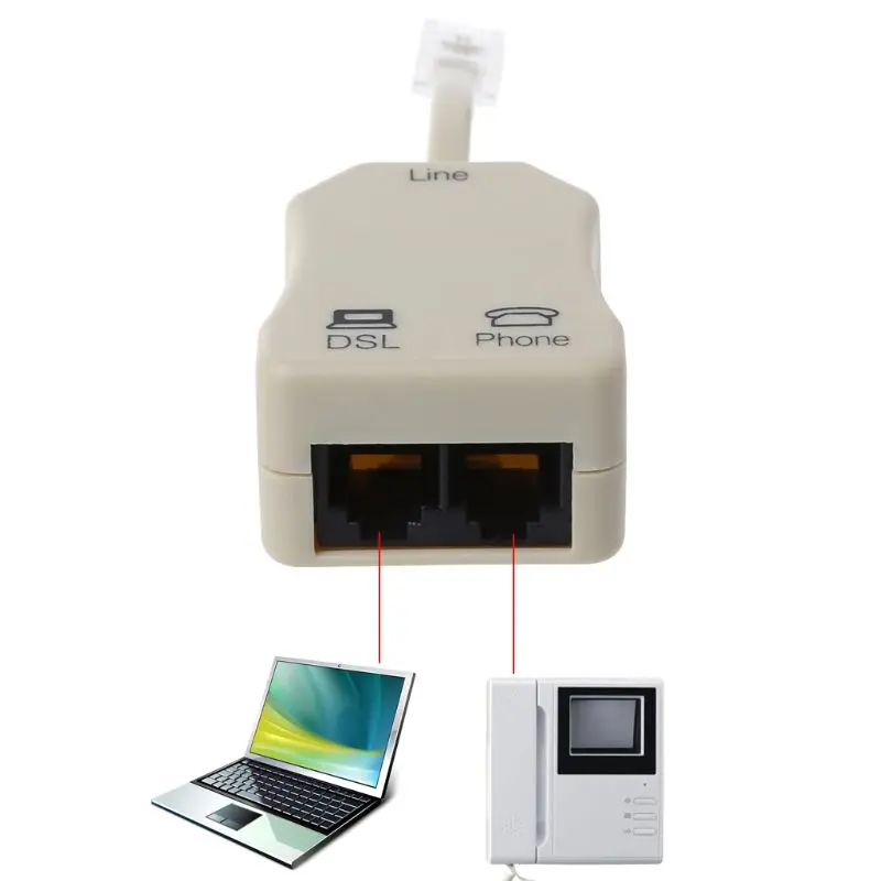 Портативный ADSL модем телефон факс в он-лайн разделительный фильтр сетевой 1 шт. T21A
