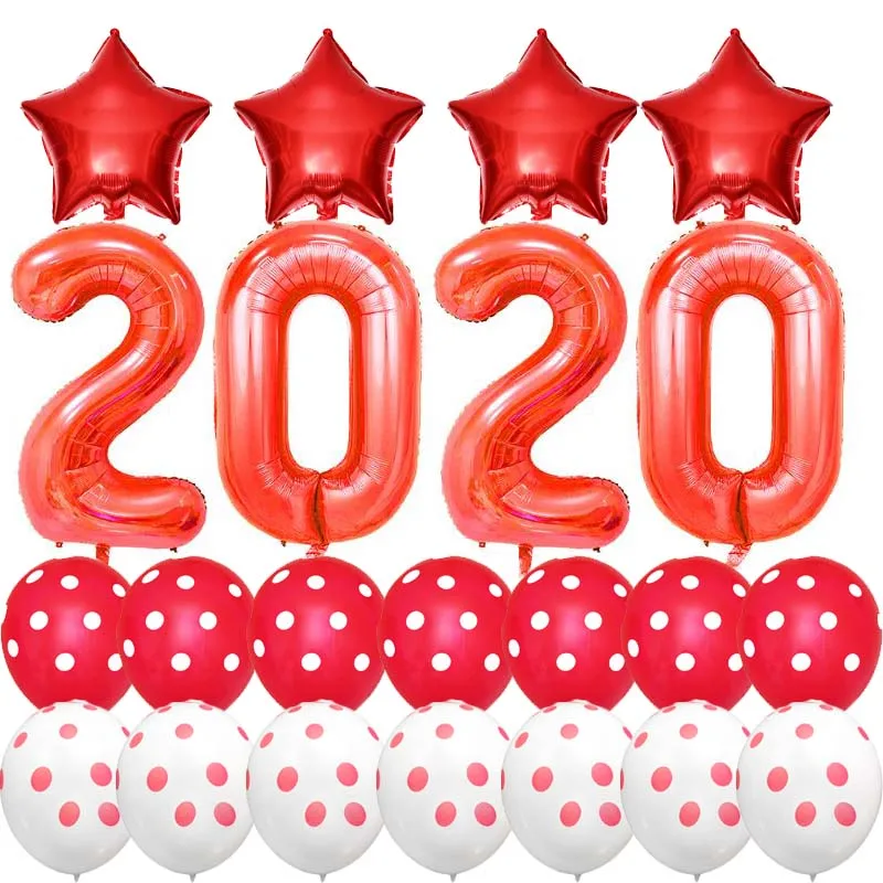 

8SEASON 40 Inch 2020 Balloon Set New Year's Balloons Foil Number Balloons Huge Number Balloon Rose Gold Balloons