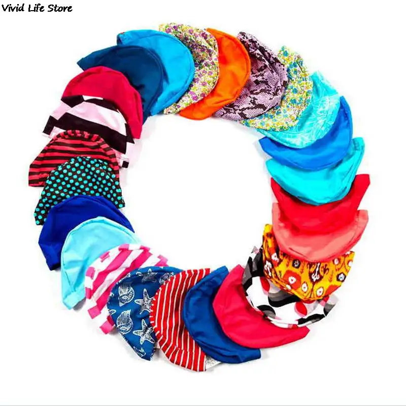 Новая Водонепроницаемая шапка для плавания с цветочным принтом защищающая уши