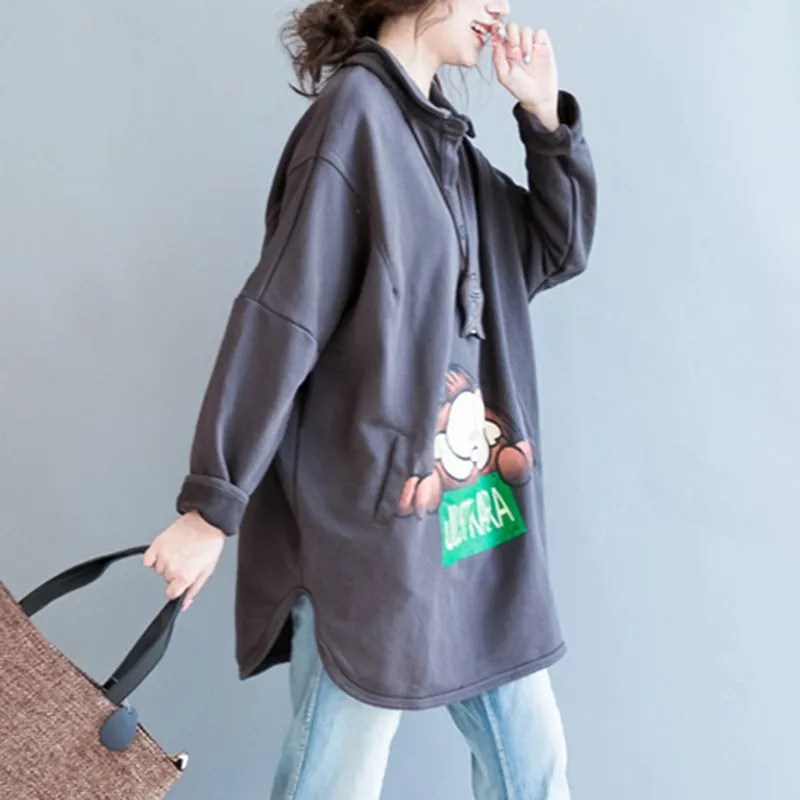 

Oversized Women Autumn Long Sleeve T-shirts New Arrival 2020 Simple Style Cartoon Print Female Loose Casual Tops Tees S1797