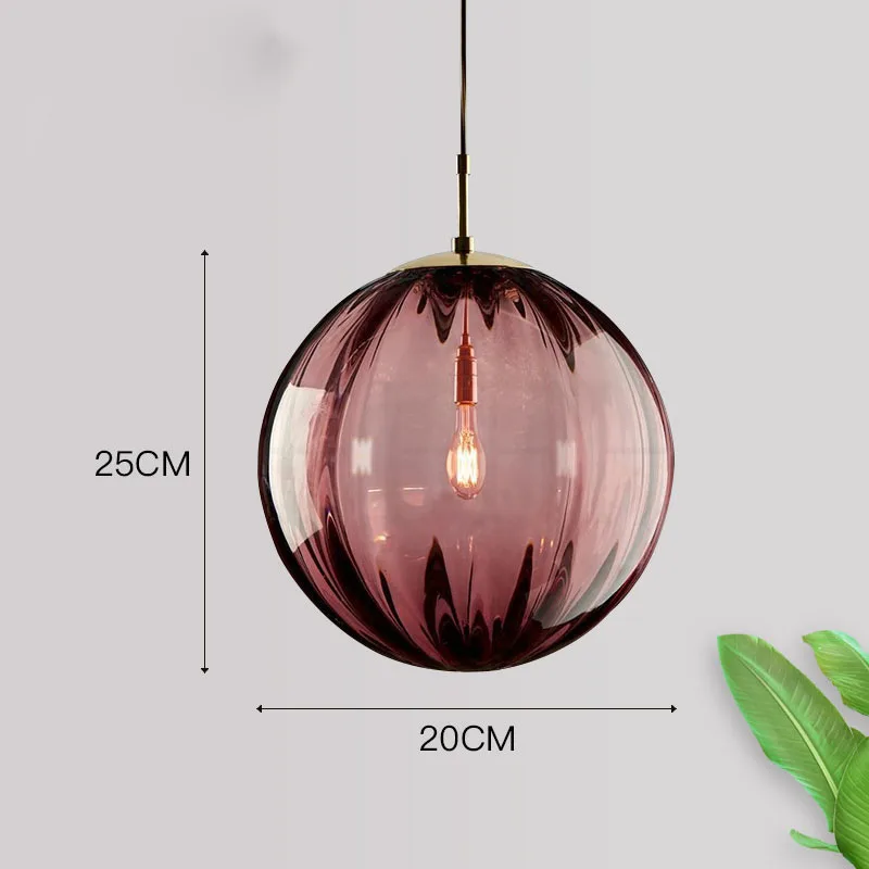 

Modern Led Pendant Lights Wave Glass Ball Pendant Lamp Loft Bedroom Kitchen Hanging Lamp for Living Room Indoor Lighting Fixures