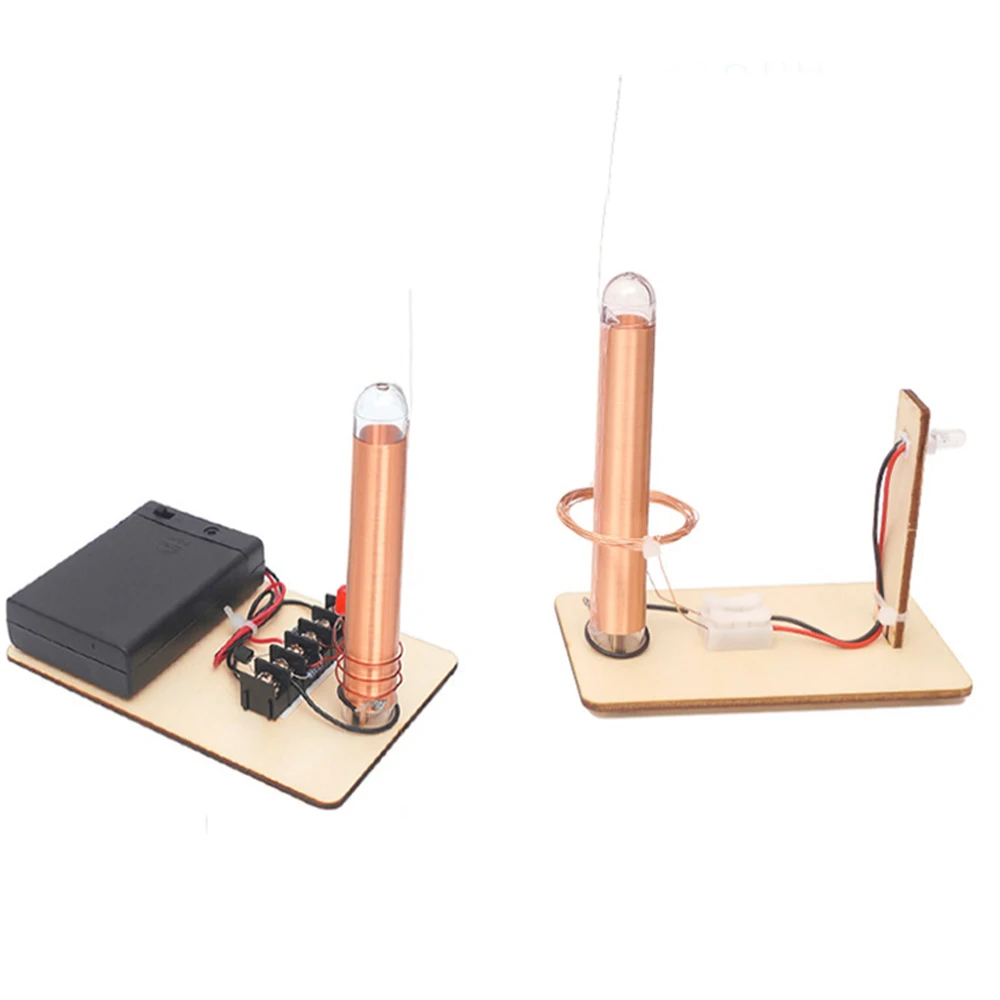 Children's DIY Wireless Power Transmission Toys Wooden Model Kit Physical Experiment STEM Fun Educational Toys