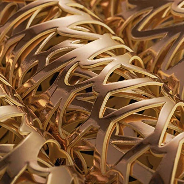 Золотой круглый коврик круглая поливинилхлоридная вырез место на Рождество