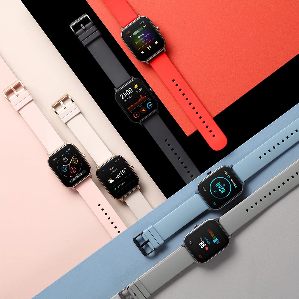 Глобальная Версия смарт часов Amazfit GTS спортивные часы AMOLED с пульсометром 5ATM GPS