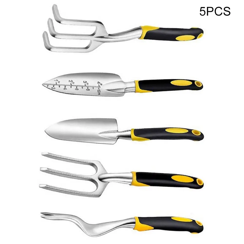 

5PCS Gardening Tools Set Non-Slip Hand Tool with Trowel Transplanted Cultivator Weedier Weeding Fork for Garden Plants