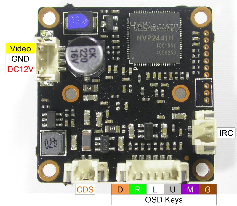 32x32 мм Φ/CVBS 1/2.8 &quotSony STARVIS IMX307 CMOS + NVP2441 CCTV camera module PCB board UTC support (UTC) | Безопасность и