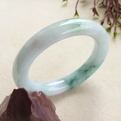 Натуральный бирманский японский браслет 54-64 мм светильник отбеленным голубым